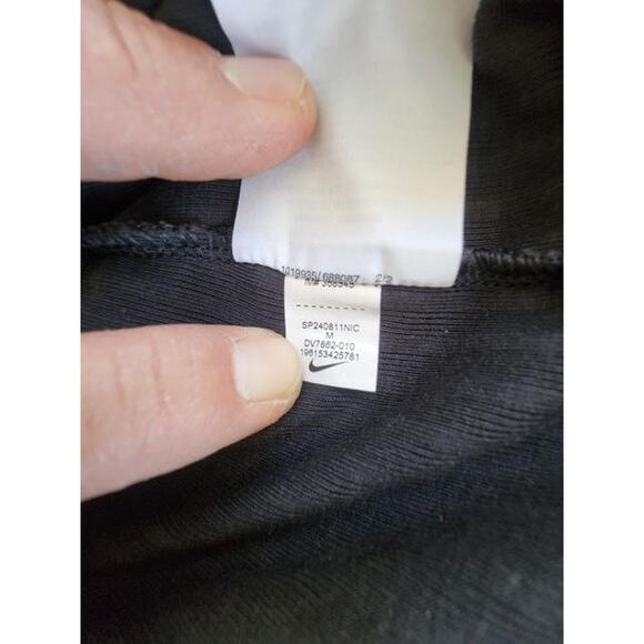 Nike Ribbed Knit Shorts Womens Medium Black Lounge Drawstring Lounge Athletic - Picture 7 of 11